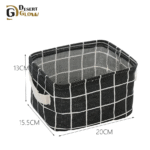 Foldable Cotton Linen Desktop Organizer Bins