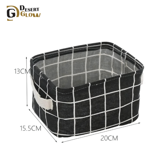 Foldable Cotton Linen Desktop Organizer Bins