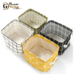 Foldable Cotton Linen Desktop Organizer Bins