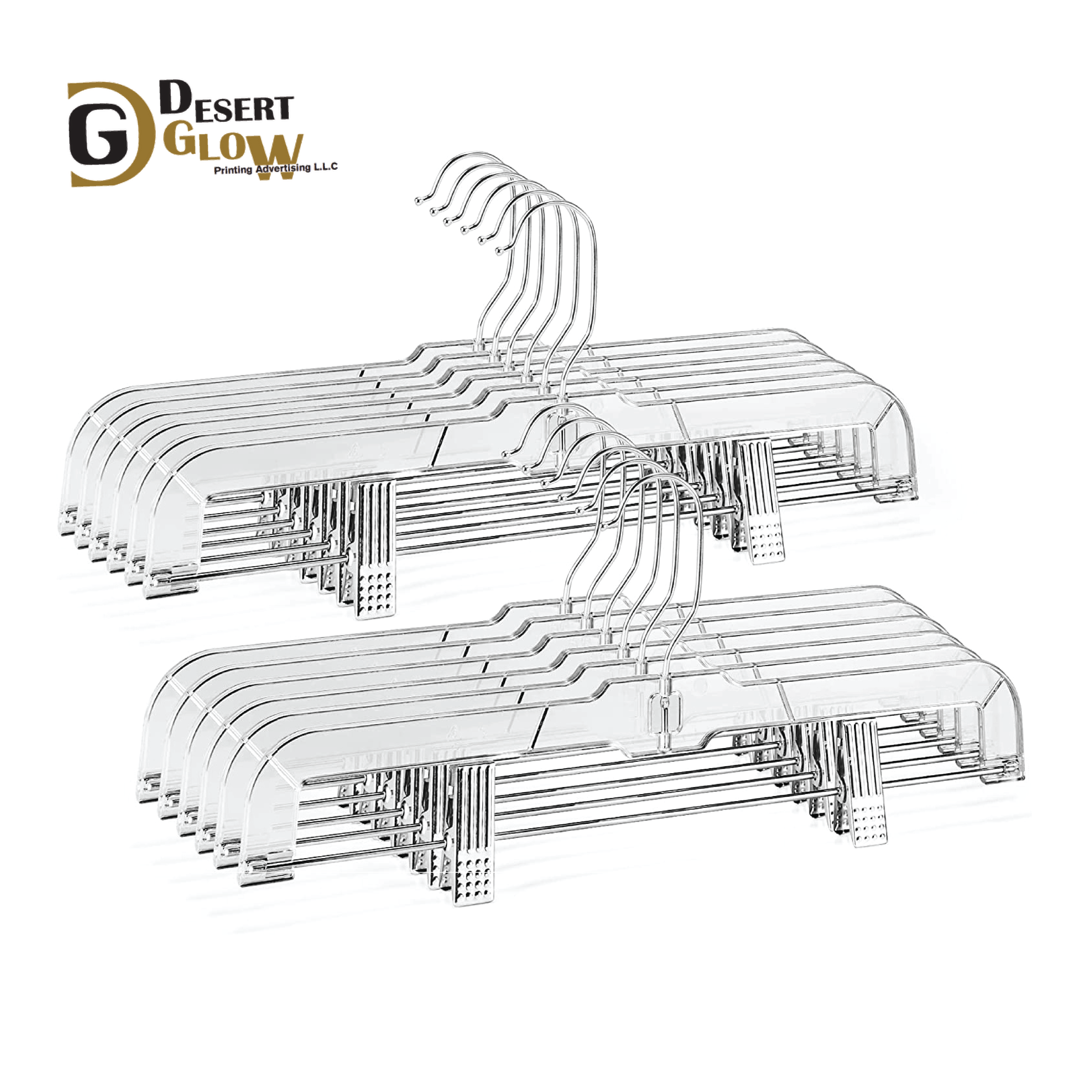 HOUSE DAY Crystal Pants Hangers with Double Clips-02