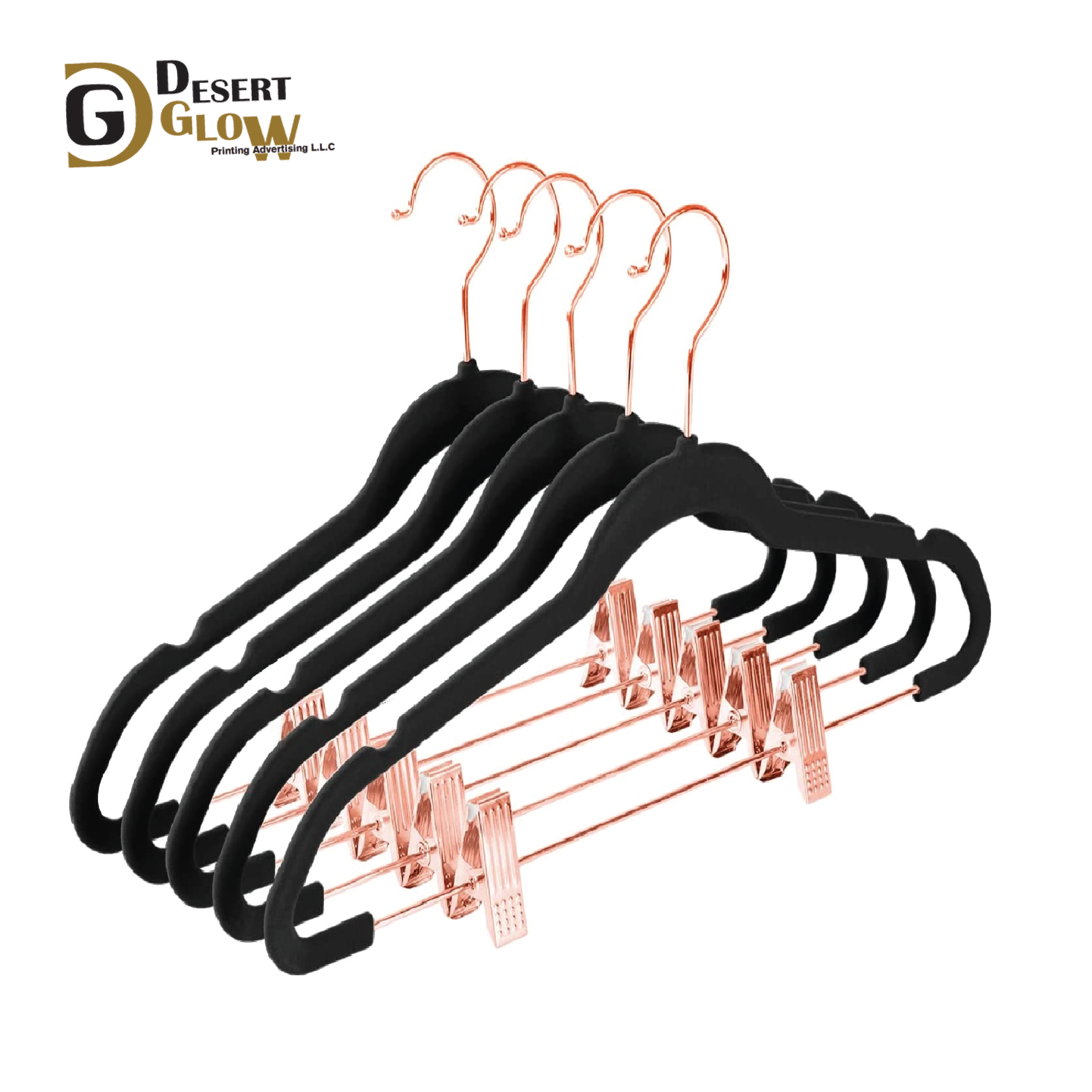 Hangers Black – Copper Rose Gold Hooks-02