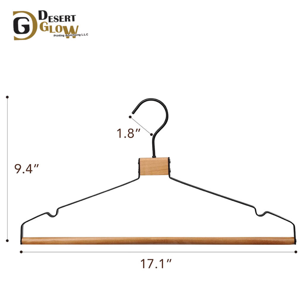 High Grade Metal hangers – Nature Color Wooden Heavy Duty-01