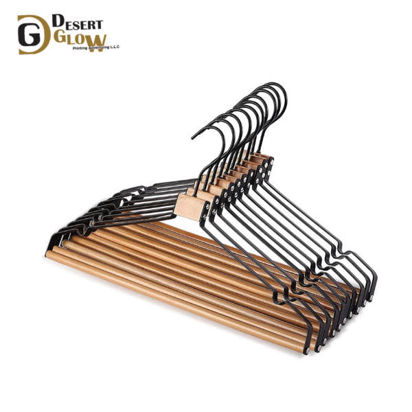 High Grade Metal hangers – Nature Color Wooden Heavy Duty