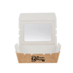Kraft Brown Top Lunch Box with Window