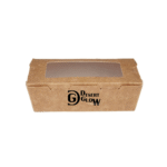 Kraft Brown Top Lunch Box with Window