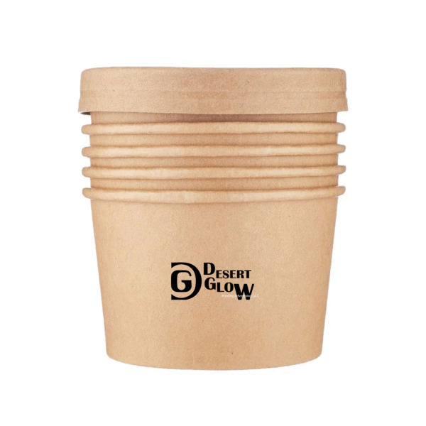 Kraft Paper Noodle Bowl with Kraft Lid