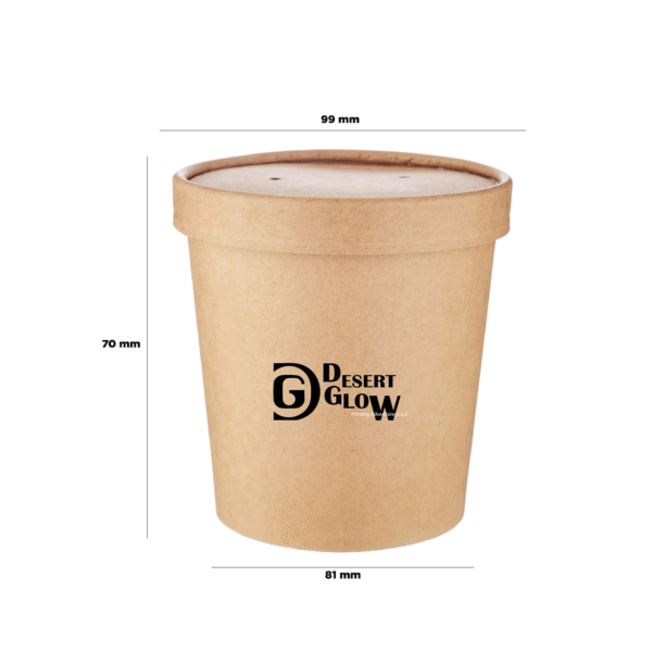 Kraft Paper Noodle Bowl with Kraft Lid
