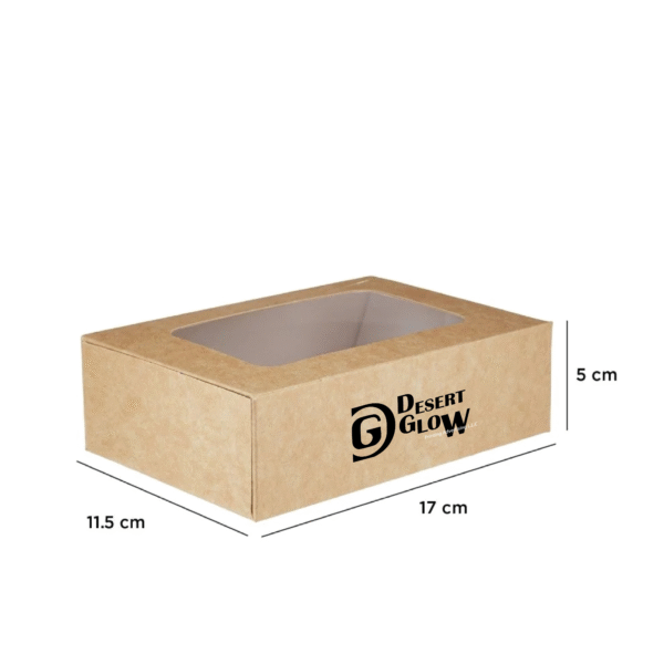 Kraft Rectangle Salad Box 17 x 11 cm with Window