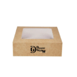 Kraft Square Salad Box with Window