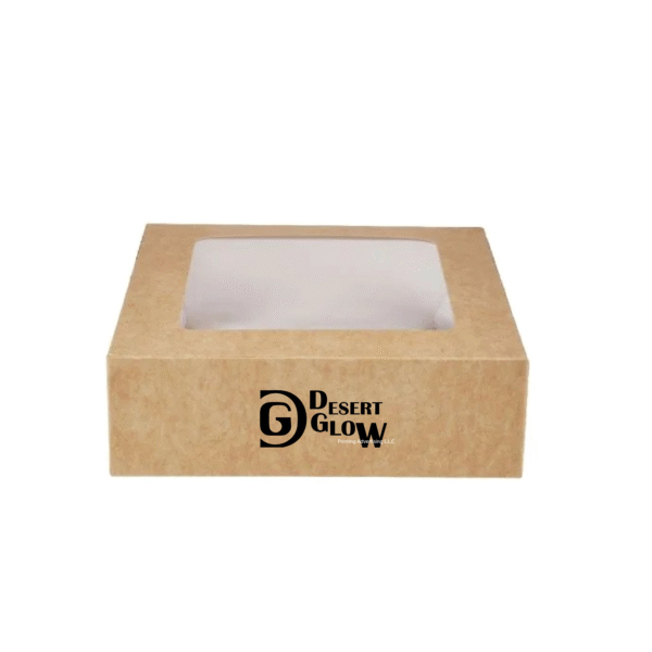 Kraft Square Salad Box with Window