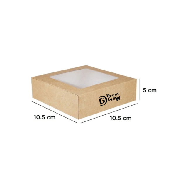 Kraft Square Salad Box with Window