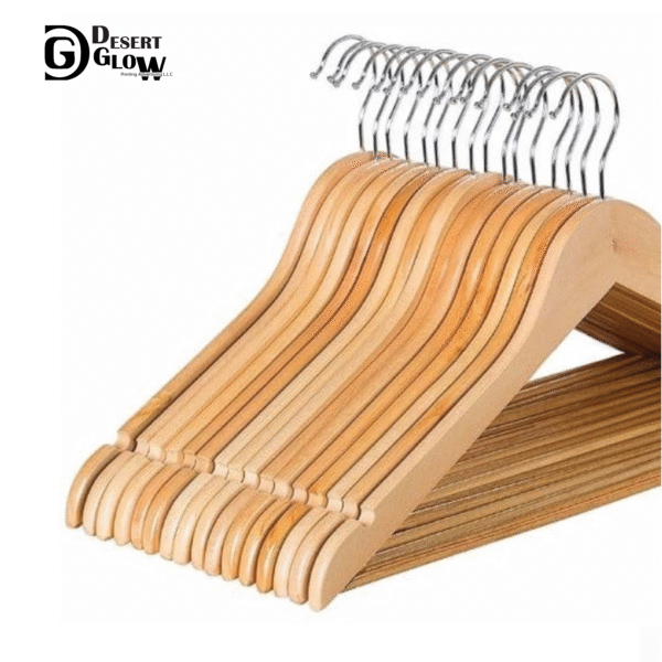 Natural Color Wooden Suit Hanger Smooth Finish B-Grade Quality