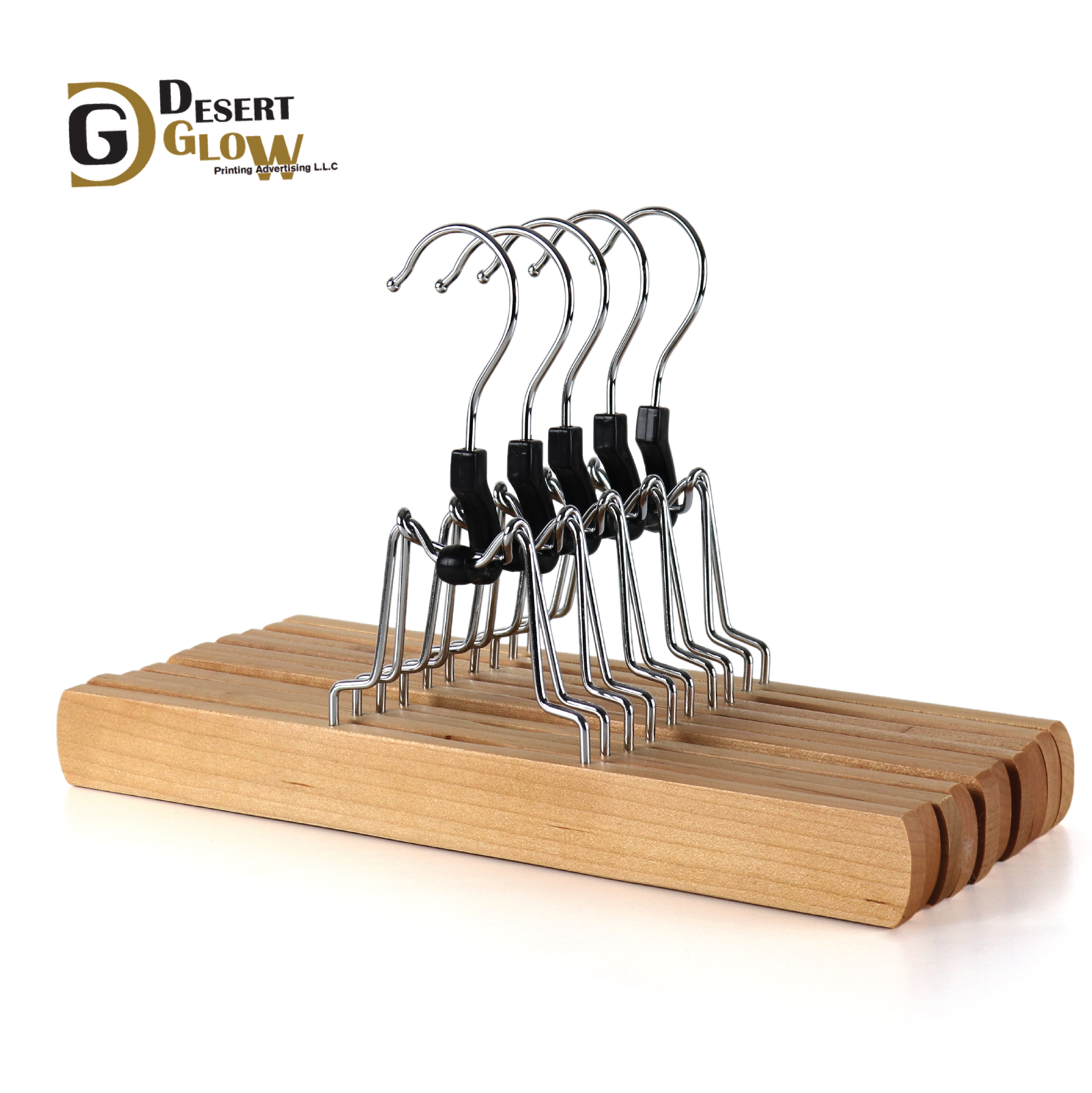 Nature Color Wooden Pants Hangers Non Slip Wood Skirt Hangers Wood-04