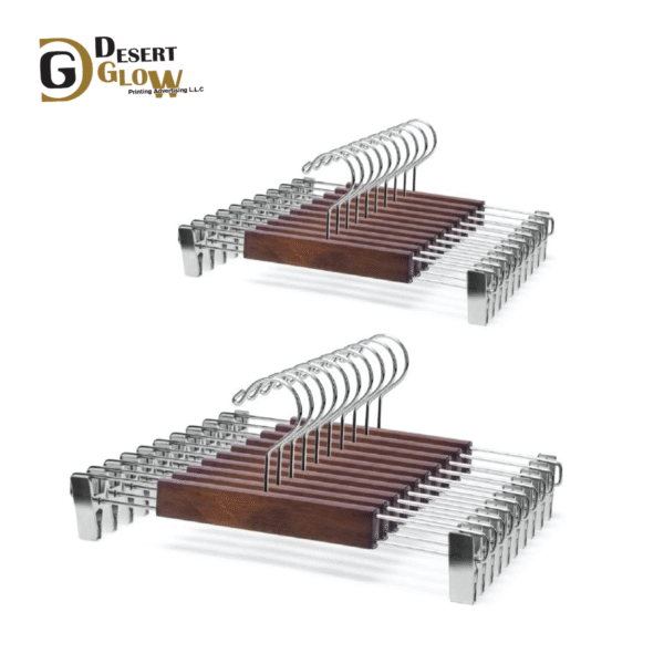 Nature Smile Solid Wooden Skirt Pants Hangers 20 Pack