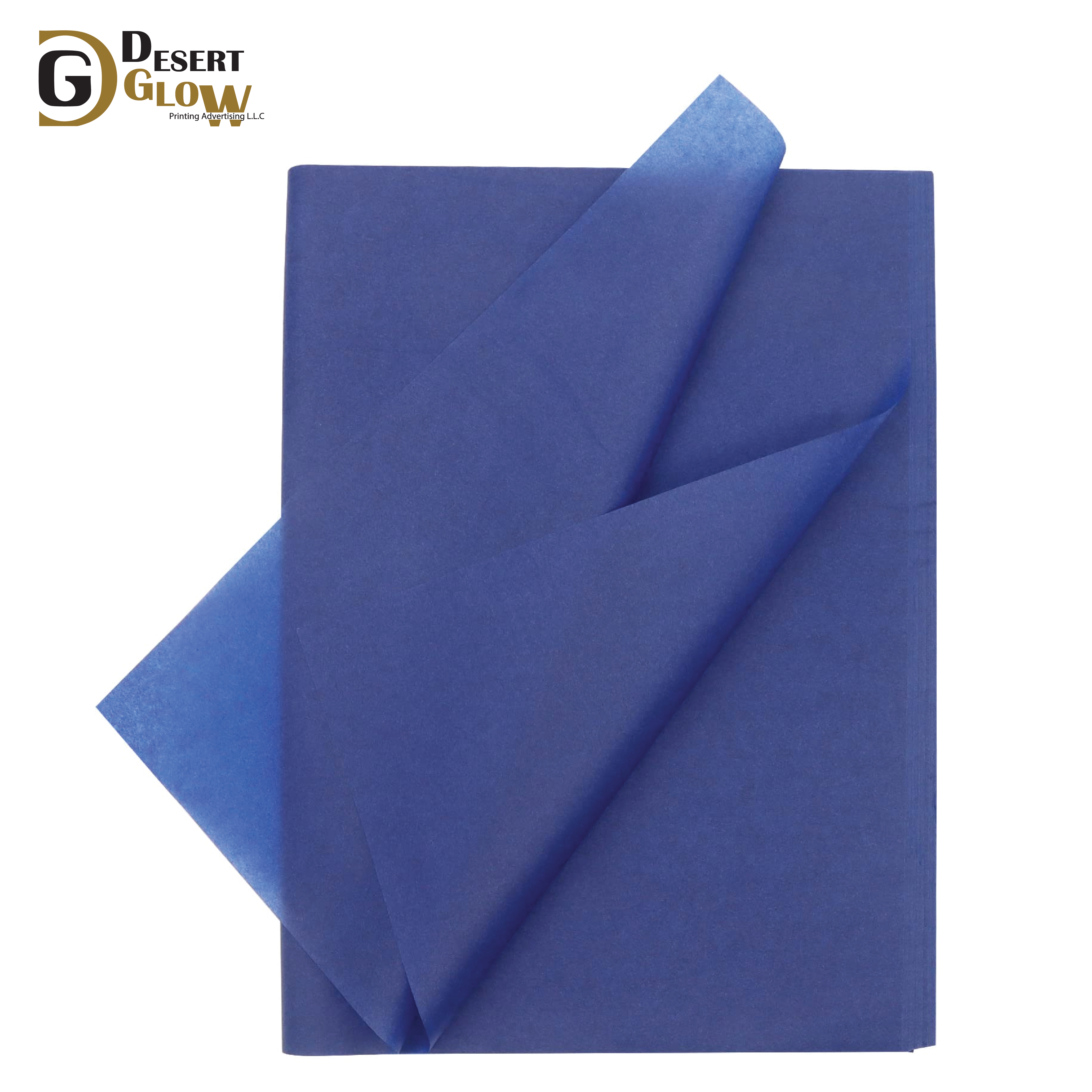 Pack of 50 Sheets Dark Blue Color Tissue Paper-02