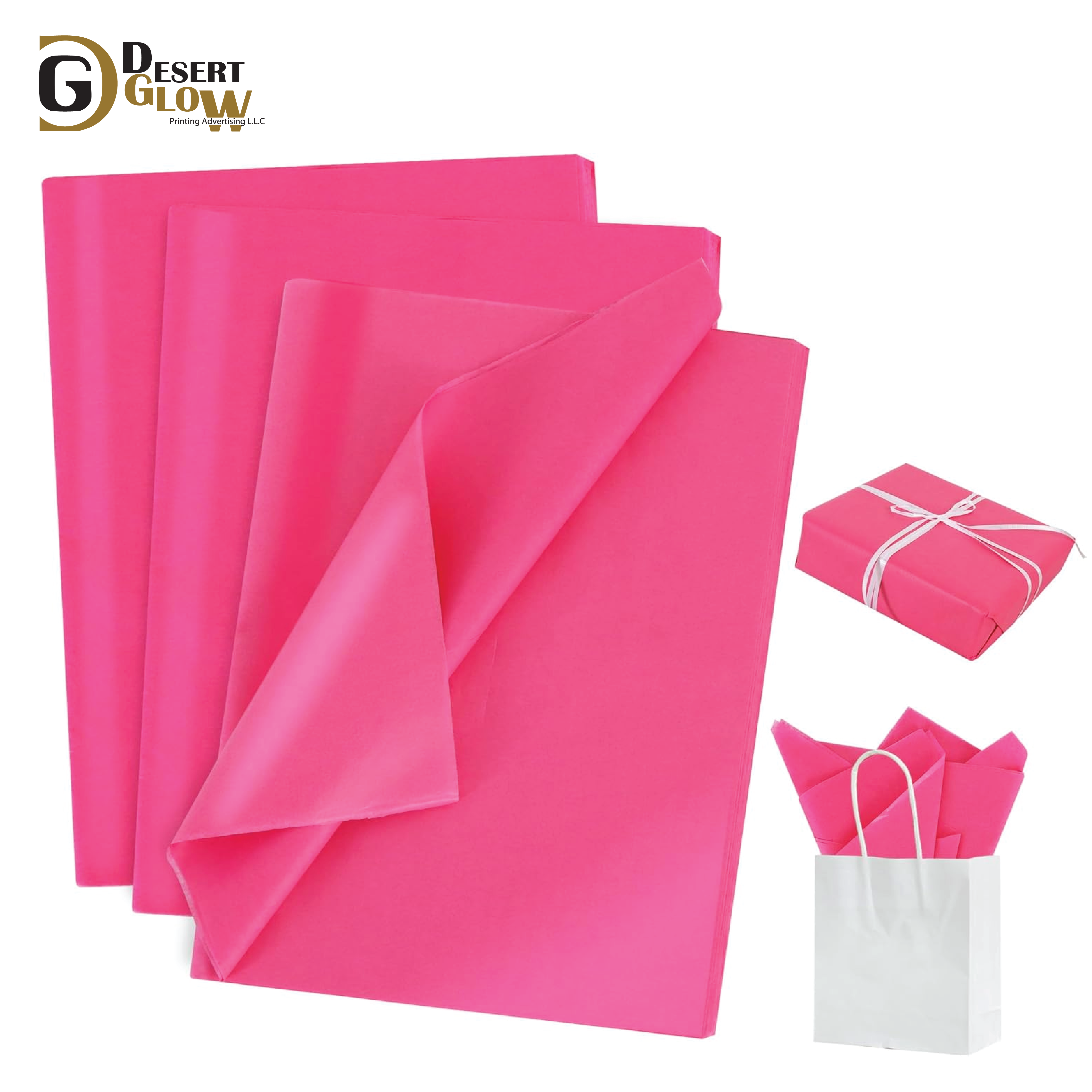 Fusha Pink Tissue Paper for Gift Wrapping