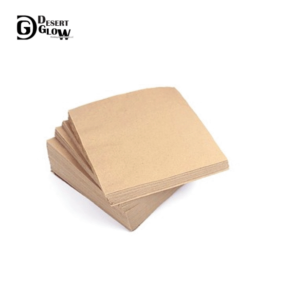 Paper Folded Brown Napkin 23 X 23 cm