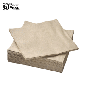 Paper Folded Brown Napkin 23 X 23 cm