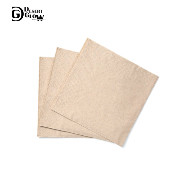 Paper Folded Brown Napkin 23 X 23 cm