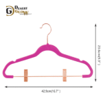 Premium Velvet Pants Hangers with Clips