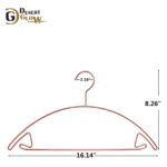 Rose Golden Color Semi-Circle Metal Clothes Hanger