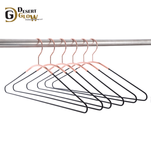 Rose Golden Color Strong Metal Hanger 16.8 Inch Golden & Black Color