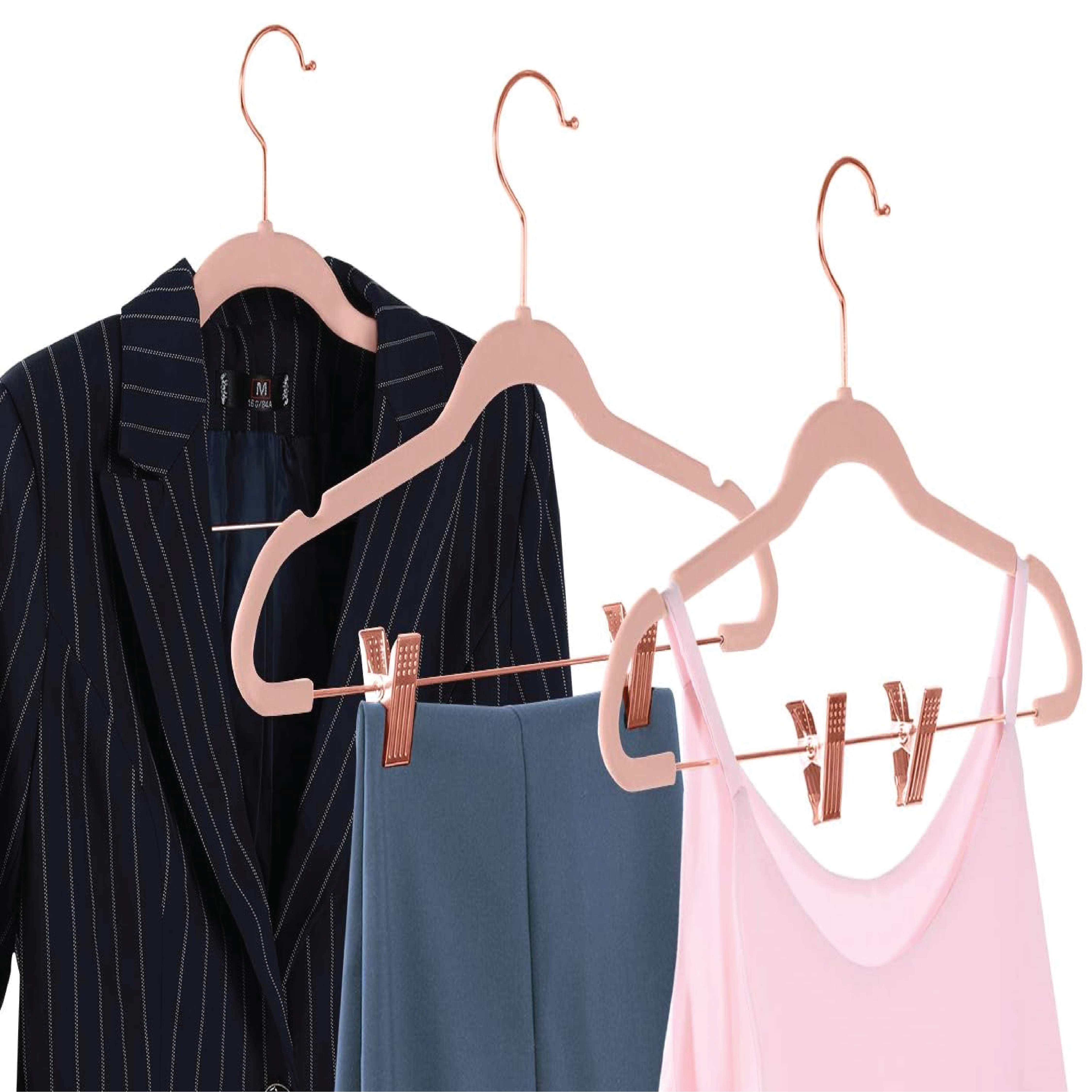 Slim Skirt Hangers- Non Slip Felt Outfit Dress Hangers