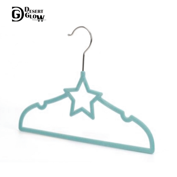 Star Shape Blue Velvet Baby Clothes Hanger