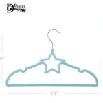 Star Shape Blue Velvet Baby Clothes Hanger