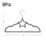 Star Shape Grey Velvet Baby Clothes Hanger