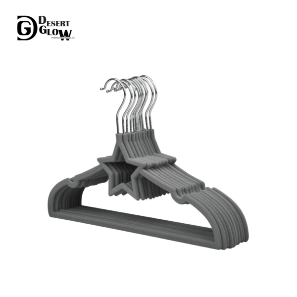 Star Shape Grey Velvet Baby Clothes Hanger