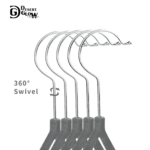 Star Shape Grey Velvet Baby Clothes Hanger