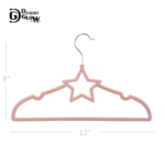 Star Shape Pink Velvet Baby Clothes Hanger