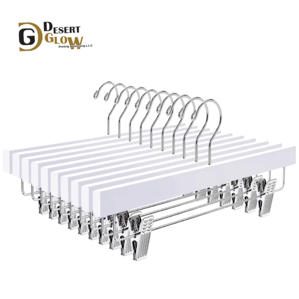 White Color Wooden Trouser Hangers