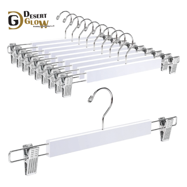 White Color Wooden Trouser Hangers