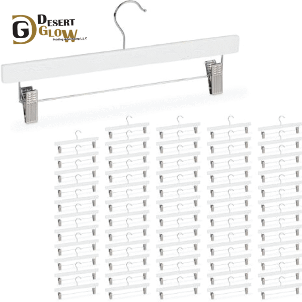 White Color Wooden Trouser Hangers