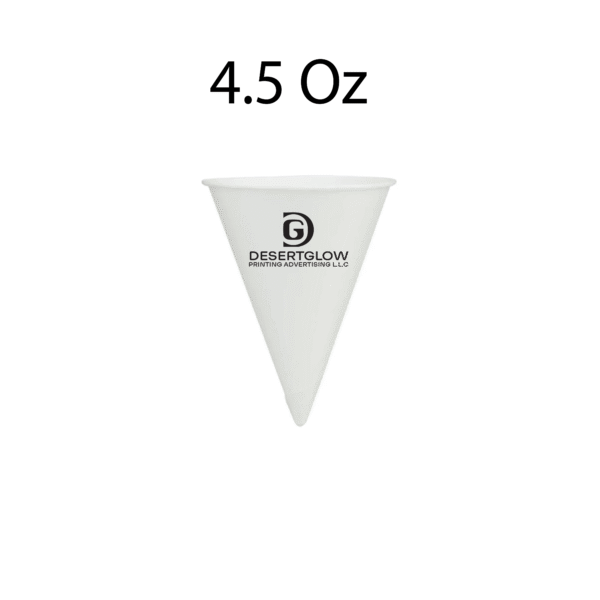 White Paper Cone Cups 4.5Oz
