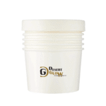 White Paper Noodle Bowl with Paper Lid