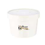 White Paper Noodle Bowl with Paper Lid