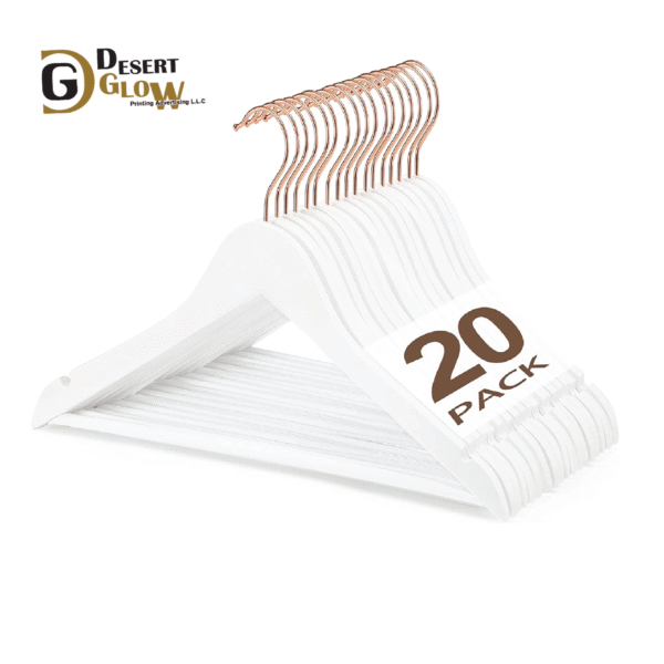 White Wooden Coat Hangers for Clothes
