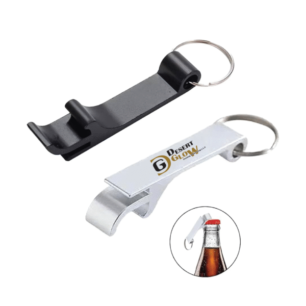 Black Aluminum Alloy Keychain Bottle Opener