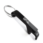 Black Aluminum Alloy Keychain Bottle Opener