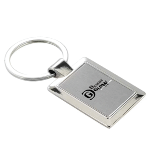 Blank Rectangular Metal Keychain