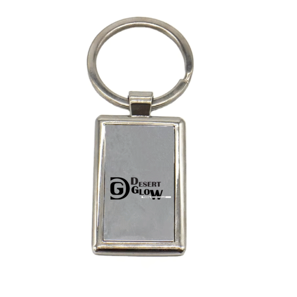 Blank Rectangular Metal Keychain