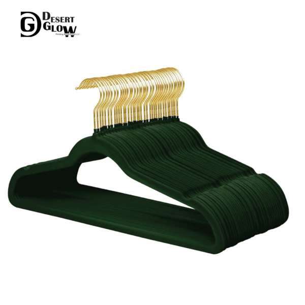 Green Color Hook Velvet Hanger