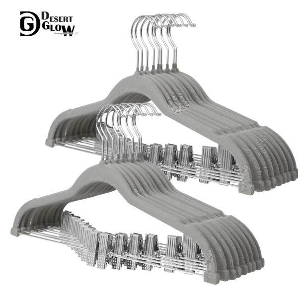 Pack Trouser Hangers with Movable Clips