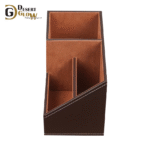 Leather Desk Organizer Pen Holder